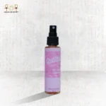 Barbie perfume bottle 60ml with pink marbled label and spray nozzle.