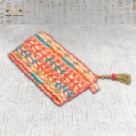 Coral Glow Handcrafted Beaded Bag | Side View