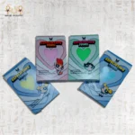 Deep Exfoliating Towel Pack featuring pastel colors (pink, green, blue, and yellow), front view with Powerpuff Girls cartoon design.