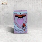 Pink Deep Exfoliating Towel in packaging by Black Cat, featuring a heart-shaped cutout showcasing the towel.