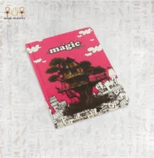 Dream notebook with a treehouse illustration on a vibrant pink background.