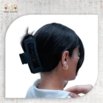 Elegant Grip Hair Clip worn by model - Styled in a casual updo.