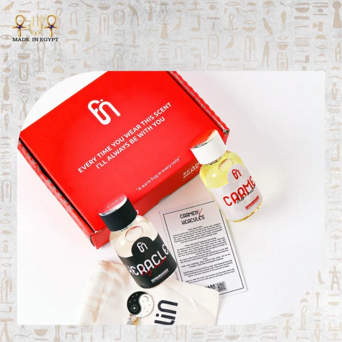 Carmen & Hercules Lover Box with perfumes symbolizing strength and passion
