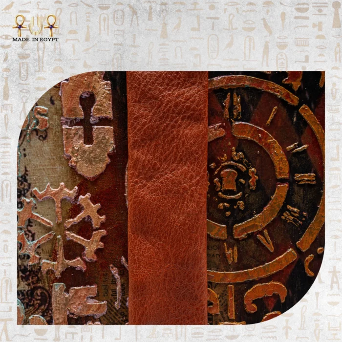 Detailed close-up of mechanical gear patterns and lock textures on the handmade Memories Box.