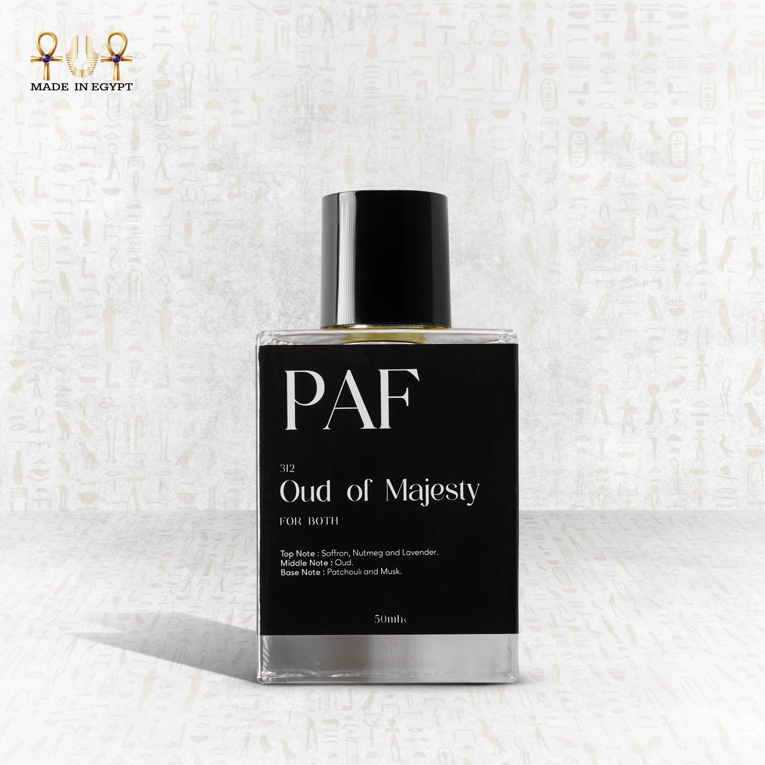 Oud of Majesty Perfume by PAF – Bold Oud with Saffron & Patchouli Oud of Majesty unisex perfume by PAF – saffron, nutmeg, lavender, oud, patchouli, and musk blend