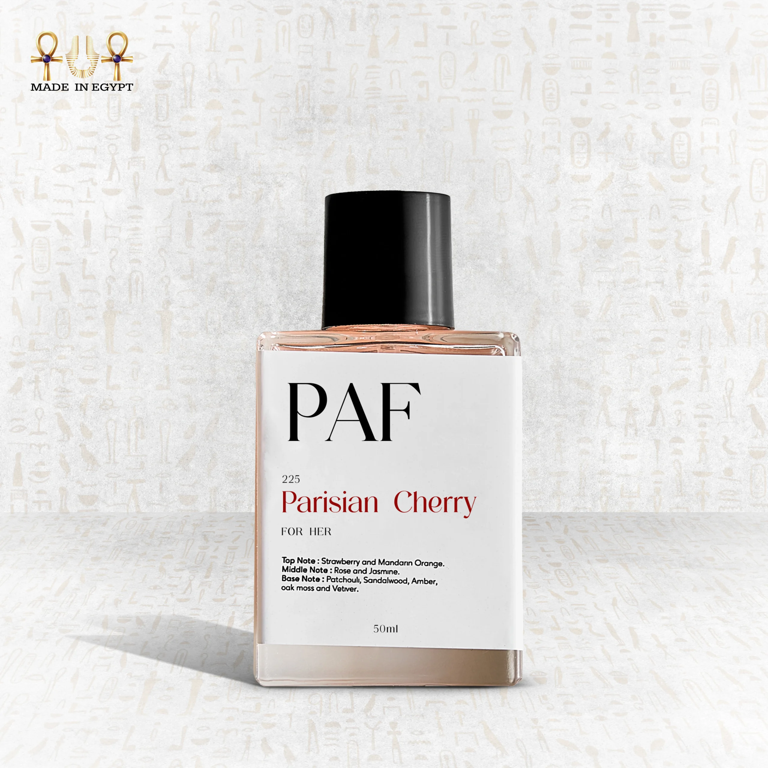 Parisian Cherry Perfume by PAF – Strawberry, Rose & Amber Blend Parisian Cherry women’s perfume by PAF – strawberry, rose, jasmine, and warm amber-woody base