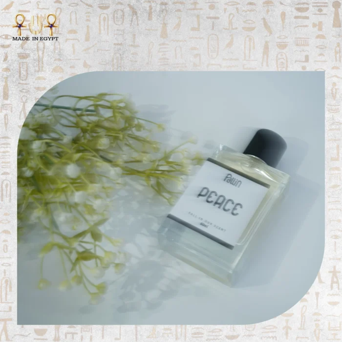 Fall in Peace fragrance bottle designed with calm elegance