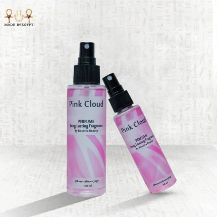 Pink Cloud perfume bottles 120ml and 60ml by Rosetta Beauty long-lasting feminine floral fragrance