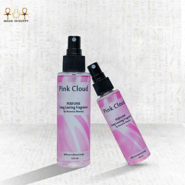 Pink Cloud perfume bottles 120ml and 60ml by Rosetta Beauty long-lasting feminine floral fragrance