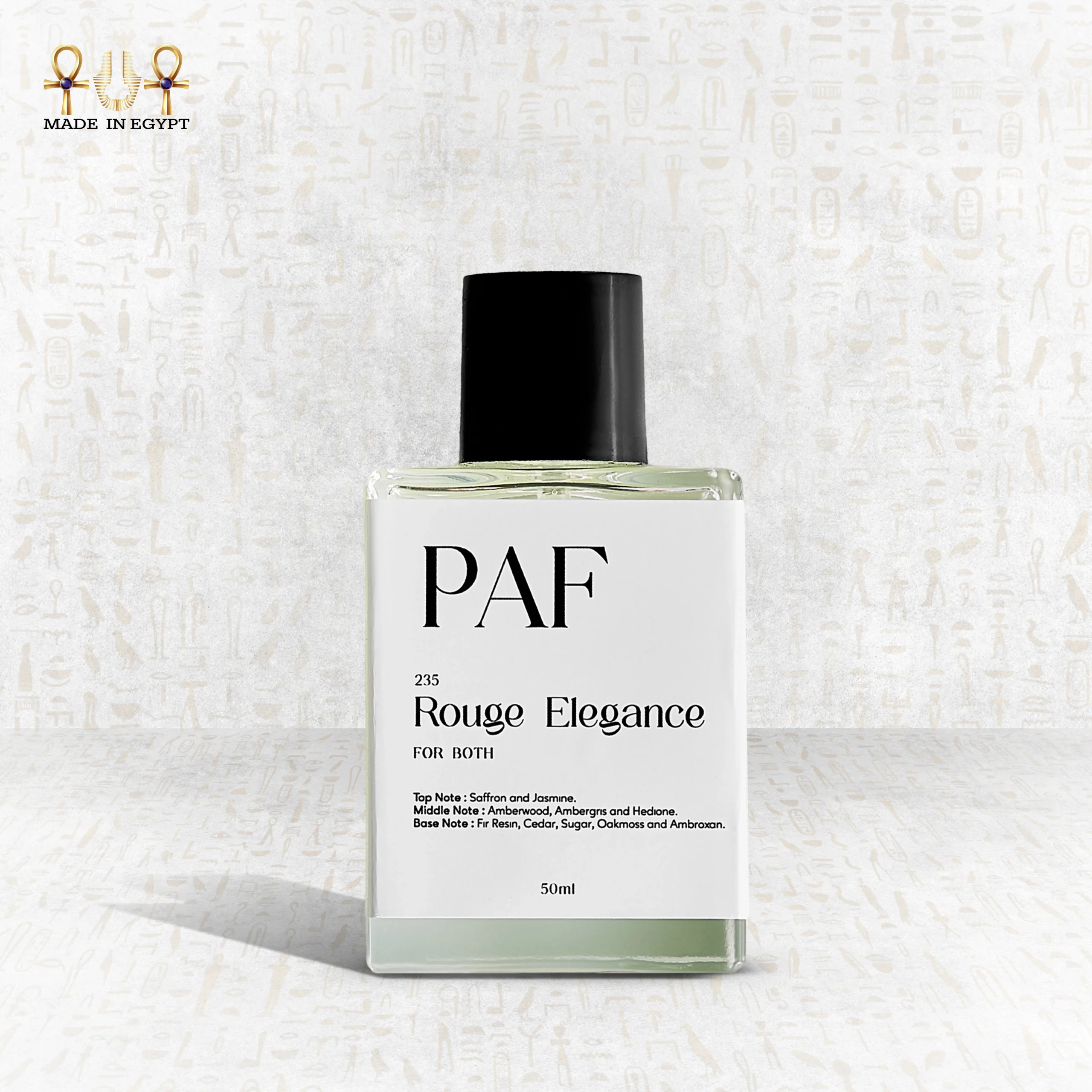 Rouge Elegance Perfume by PAF – Saffron & Jasmine with Amber Woods Rouge Elegance unisex perfume by PAF – saffron, jasmine, and amber-wood depth for lasting elegance