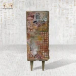 Right-side view of the Royal Drawers Unit featuring postal-inspired engravings and layered artistic textures.