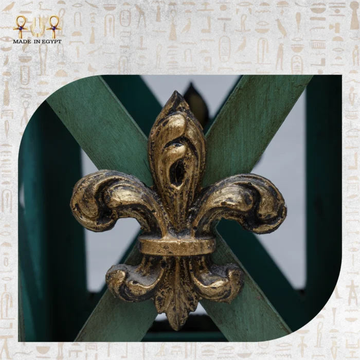 Fleur-de-lis golden ornament on the small Royal Heritage Lantern.