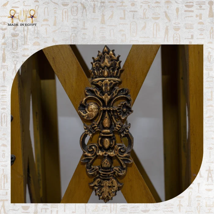 Close-up of a floral ornament carved into the medium Royal Heritage Lantern.