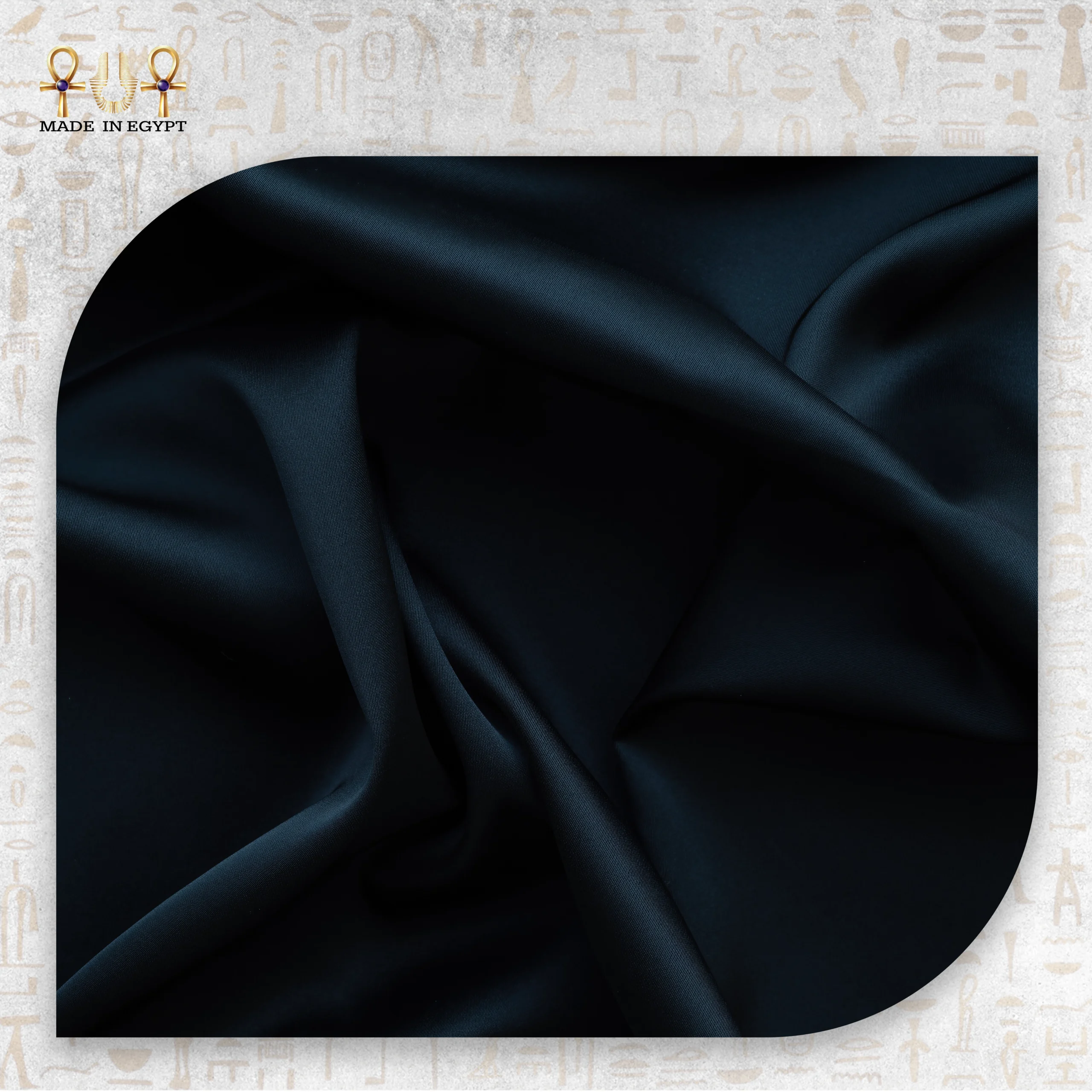 Silk Serenity Satin Pillowcase – Black Satin Fabric Detail Black satin pillowcase fabric close-up with smooth and luxurious texture.
