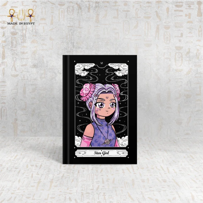 Star Girl notebook with anime-style girl illustration and cosmic background