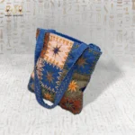 Star Ornament colorful handcrafted handbag with star embroidery, crafted from durable fabric and designed with a spacious interior.