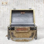 Interior view of the Sultana handcrafted bag revealing its premium synthetic leather lining and spacious interior.