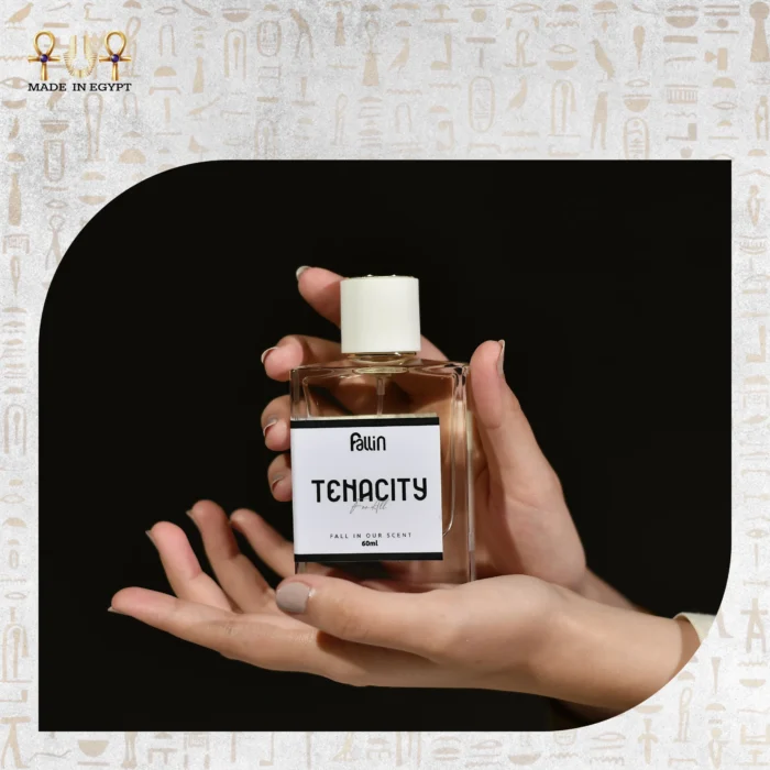 Tenacity perfume bottle highlighting luxury feminine scent