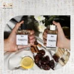 Tenacity feminine fragrance bottle with elegant detailing