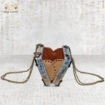 The Secret of Eternity bag open view showing interior and leather lining