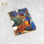 Vincent van Gogh inspired notebook cover with a collage of paintings and sunflower art.