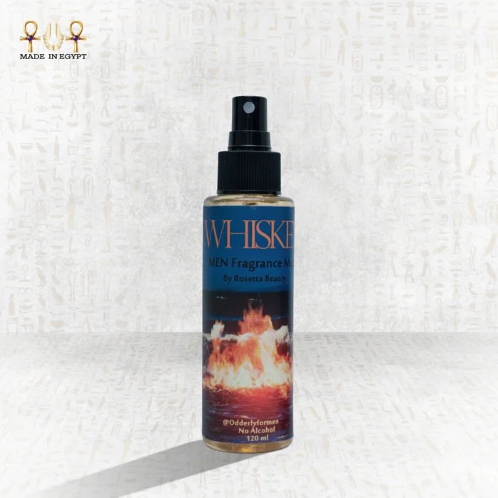 WHISKE men fragrance mist 120ml bottle by Rosetta Beauty masculine woody spicy scent