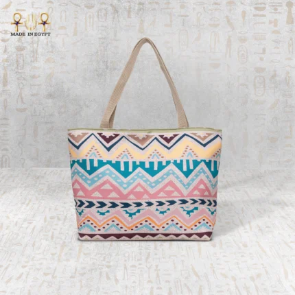 Casual Shoulder Tote Bag with Geometric Patterns