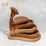 مجموعة وعاء جوز اللوتس الخشبي