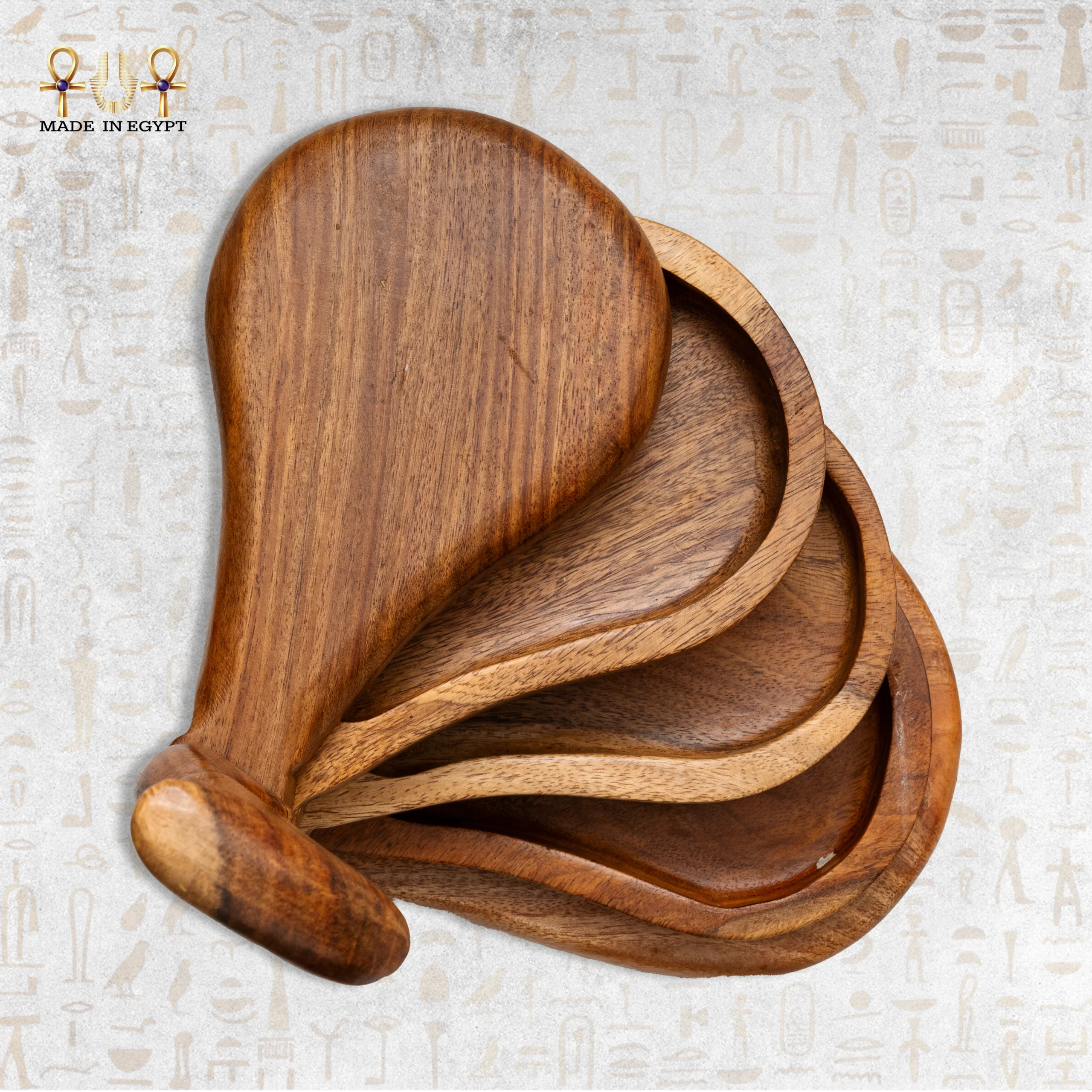 @16BWooden Lotus Nut Bowl Set