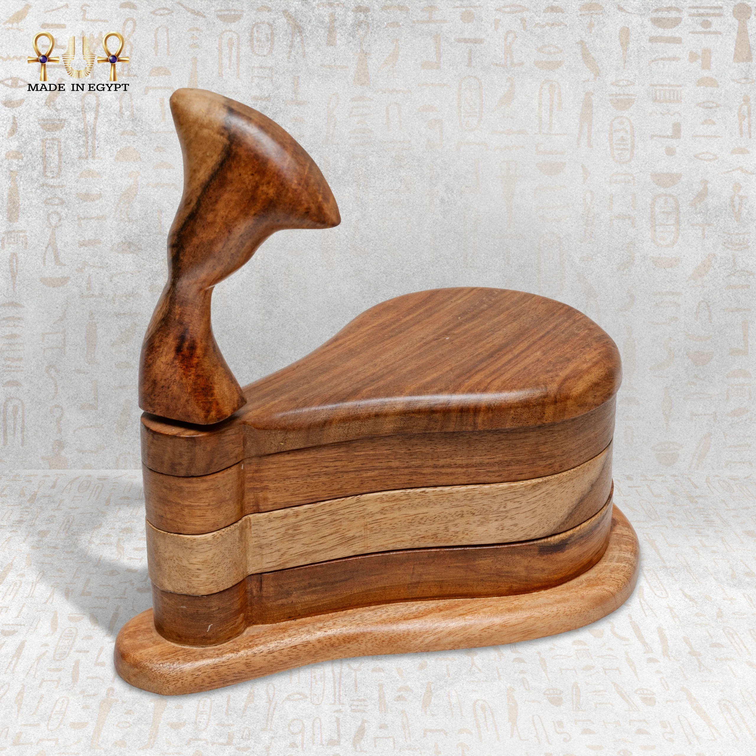 @16CWooden Lotus Nut Bowl Set