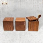 Wooden Spice Jar Set