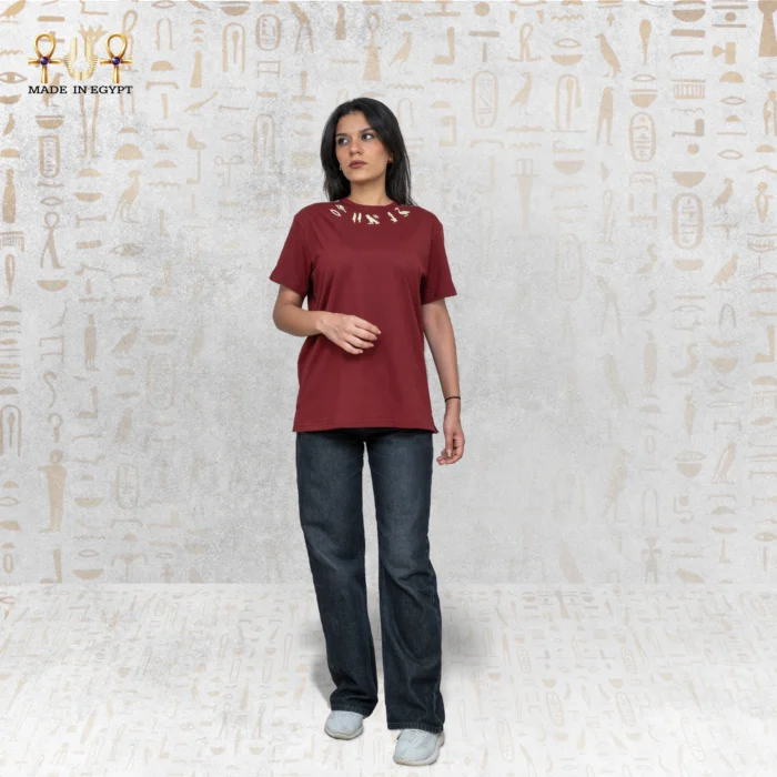 Anubis T-Shirt with Hieroglyphic Prints - Image 15