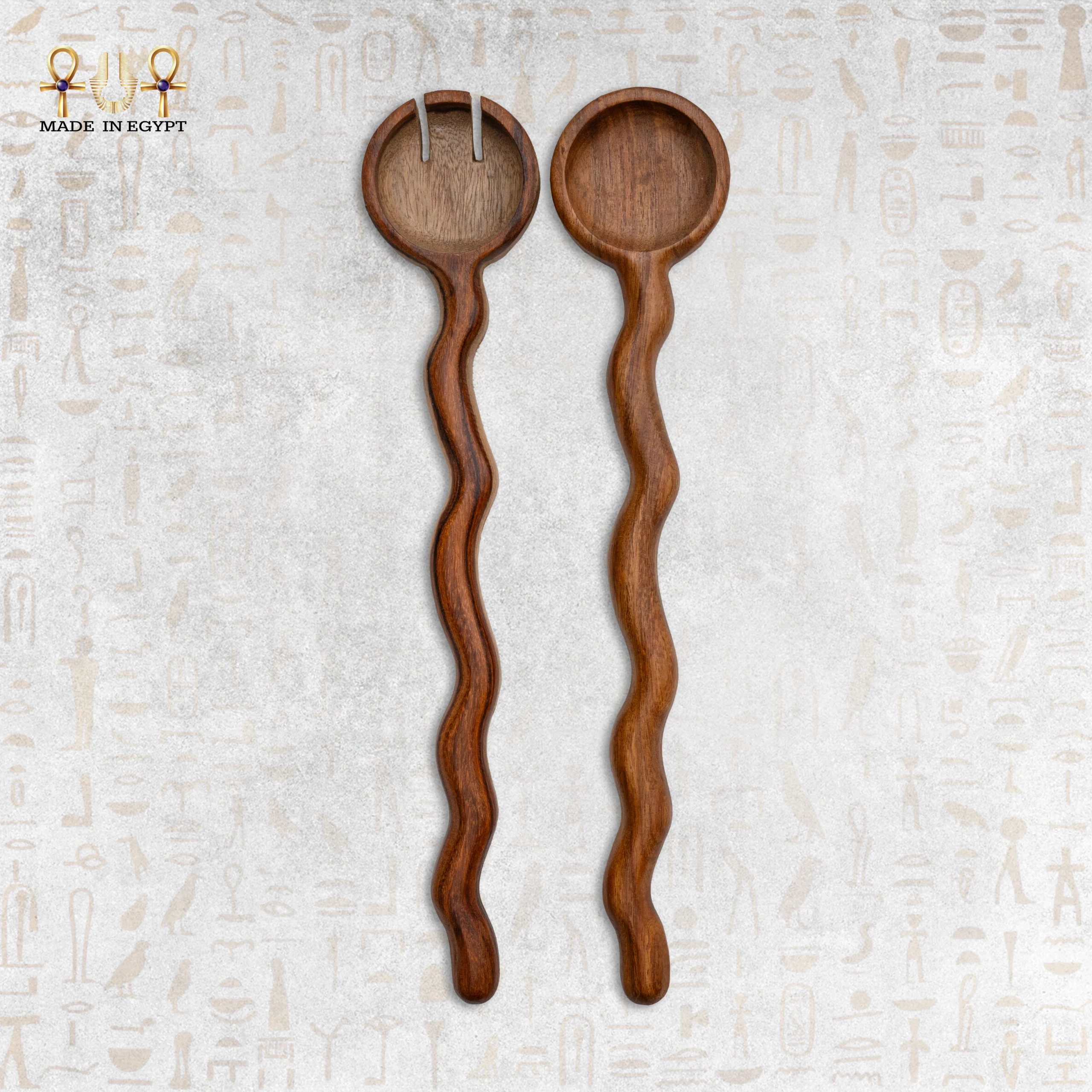 @28AZigzag Wooden Serving Set