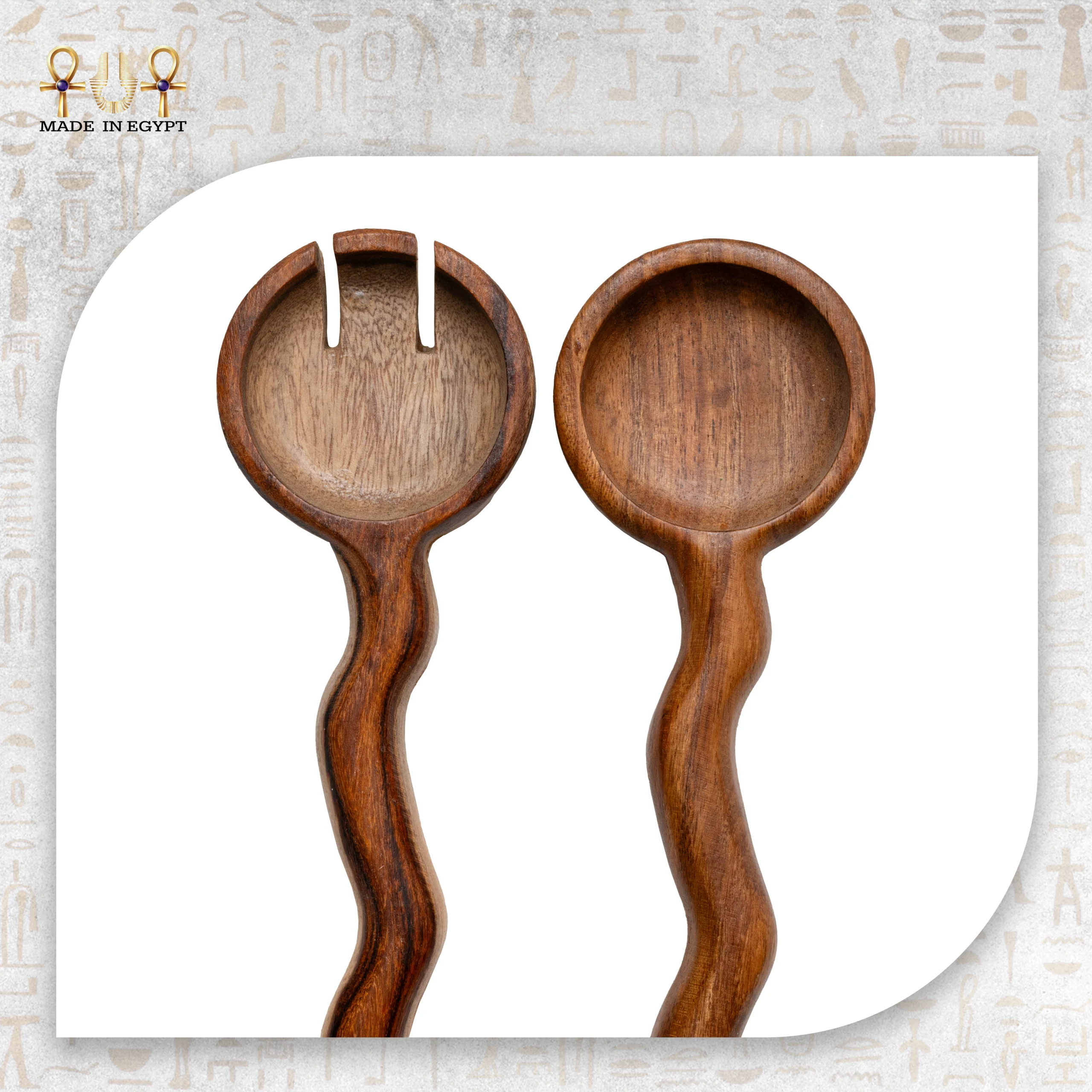 @28BZigzag Wooden Serving Set