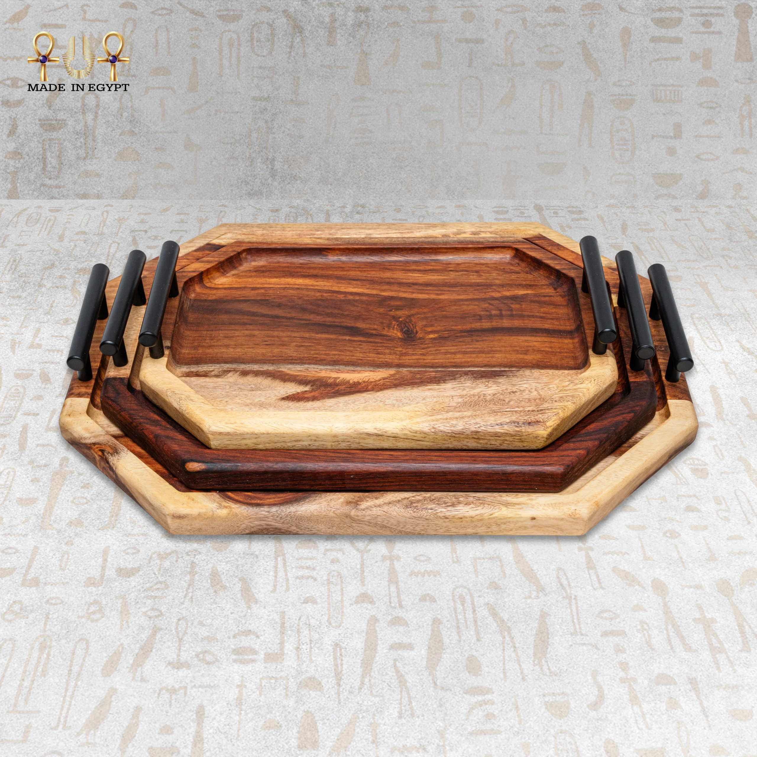 @30AWooden Serving Tray Set