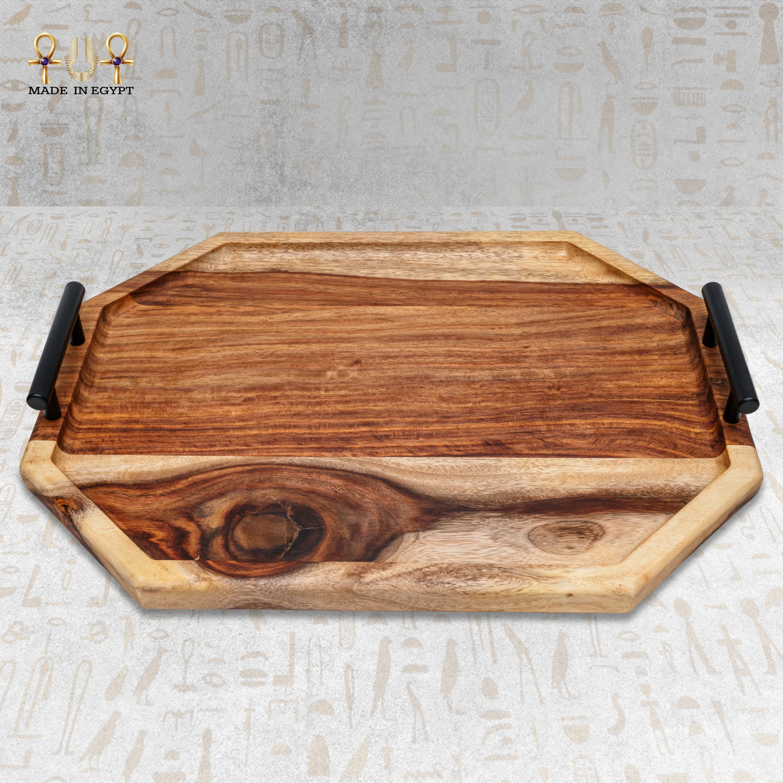 @30EWooden Serving Tray Set