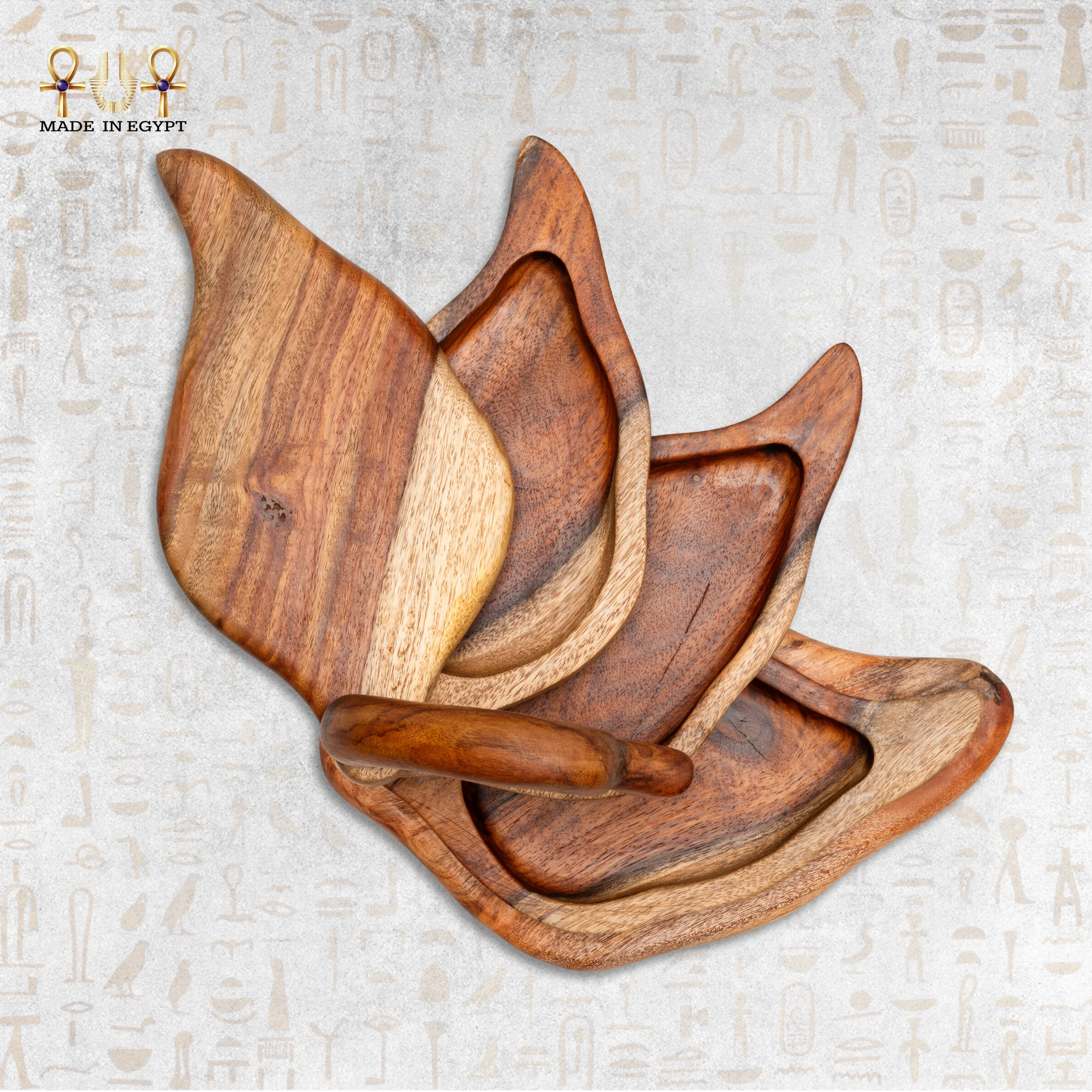 @3BWooden Duck Nut Bowl Set
