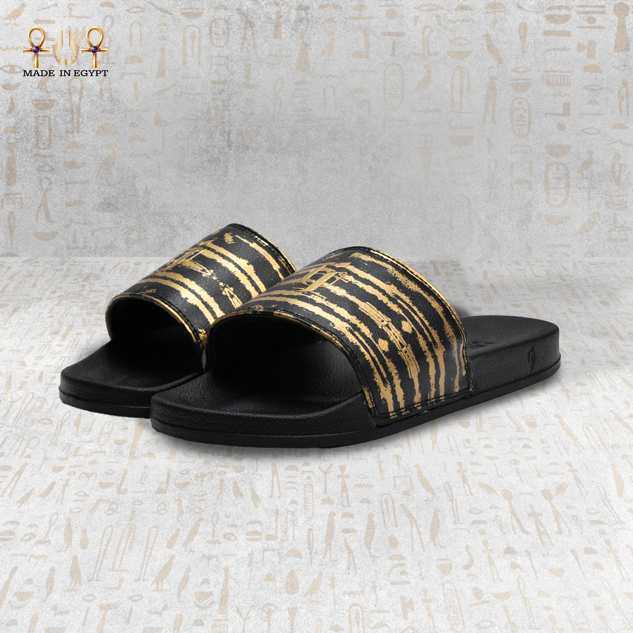 @4 Stripe Gold Slide