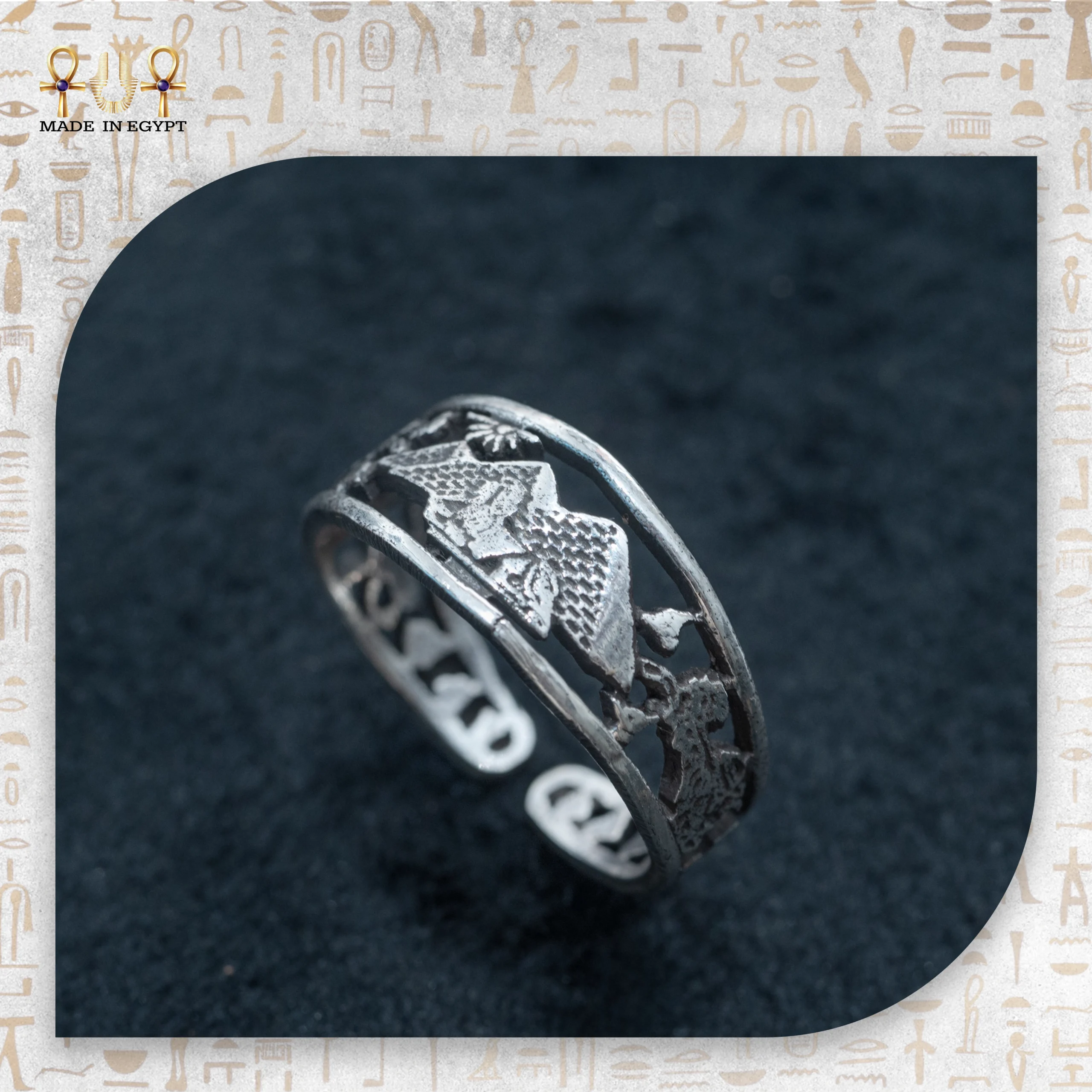 @43 Pharaonic Pyramids Ring Pharaonic Pyramids Ring - Image 1