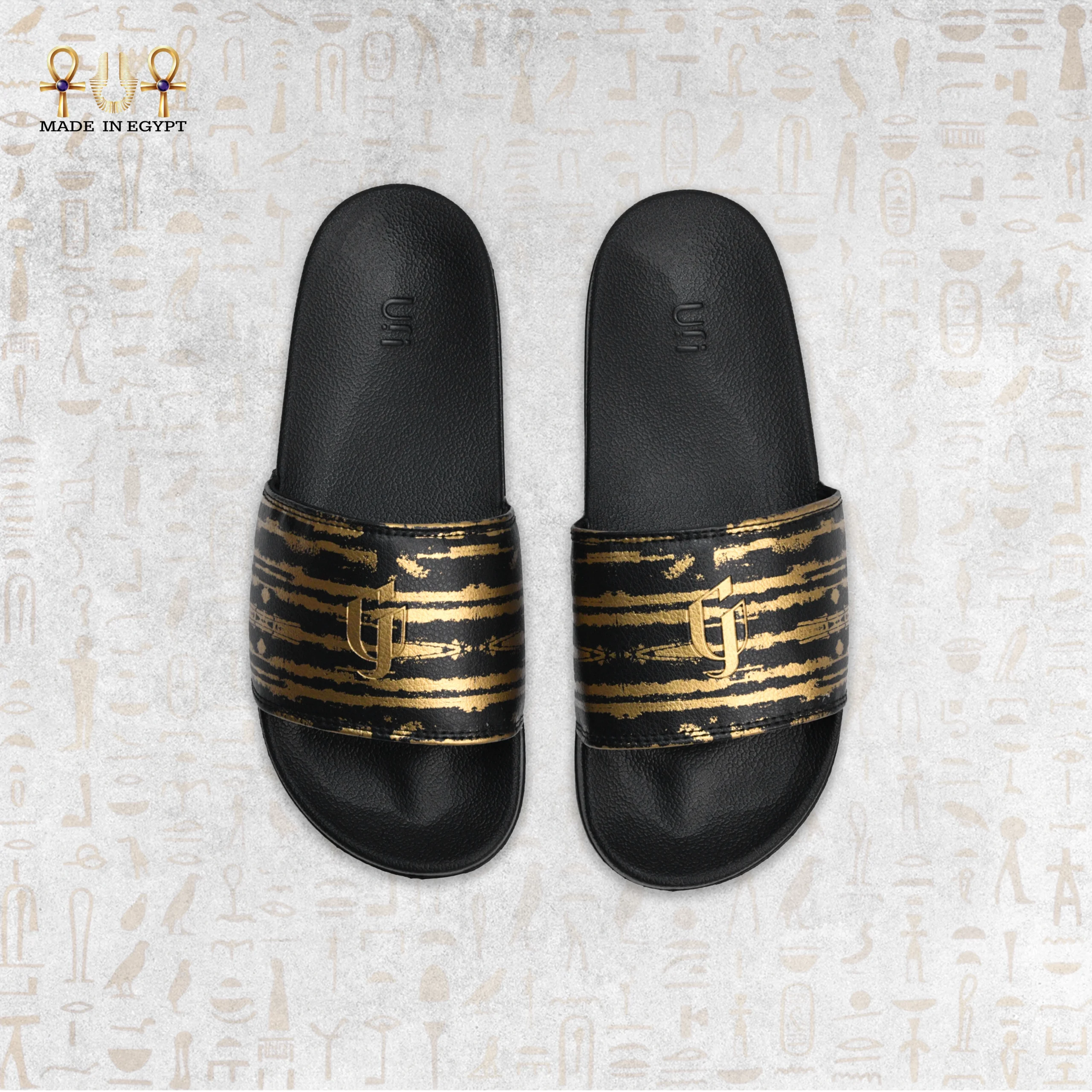 @4C Stripe Gold Slide