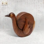 Wooden Bird Coaster Holder Set