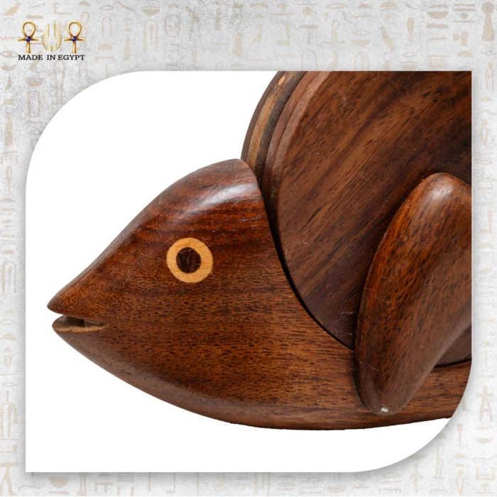 Wooden Fish Coaster Holder Set - Image 3