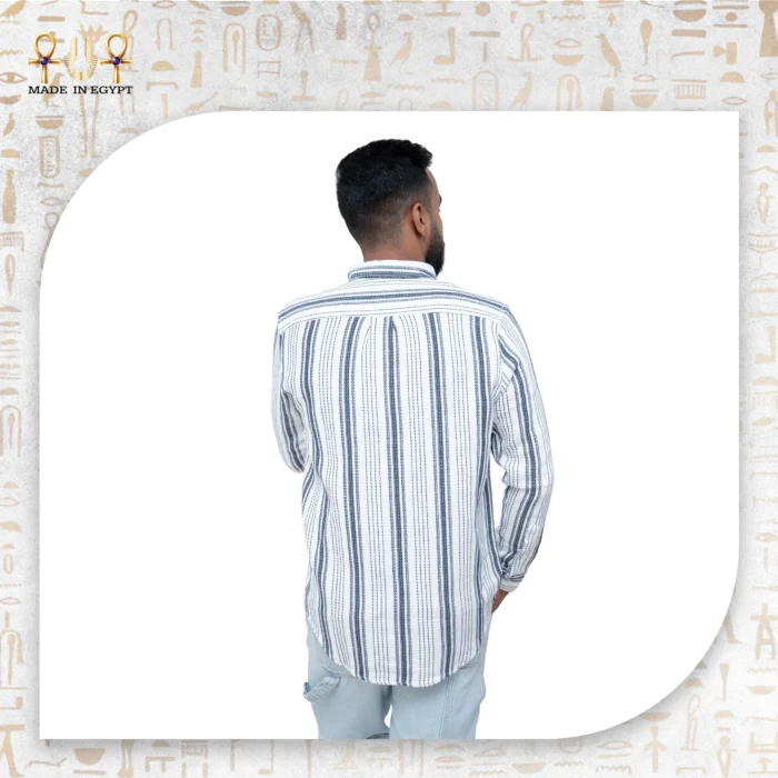 ⁦قميص كتان بيسكويت رجالي⁩ - الصورة ⁦5⁩