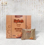 Coffee Moment by Haj Arafa – coffee-flavored maamoul pastry box (12 pieces) with individual pack displayed in front.