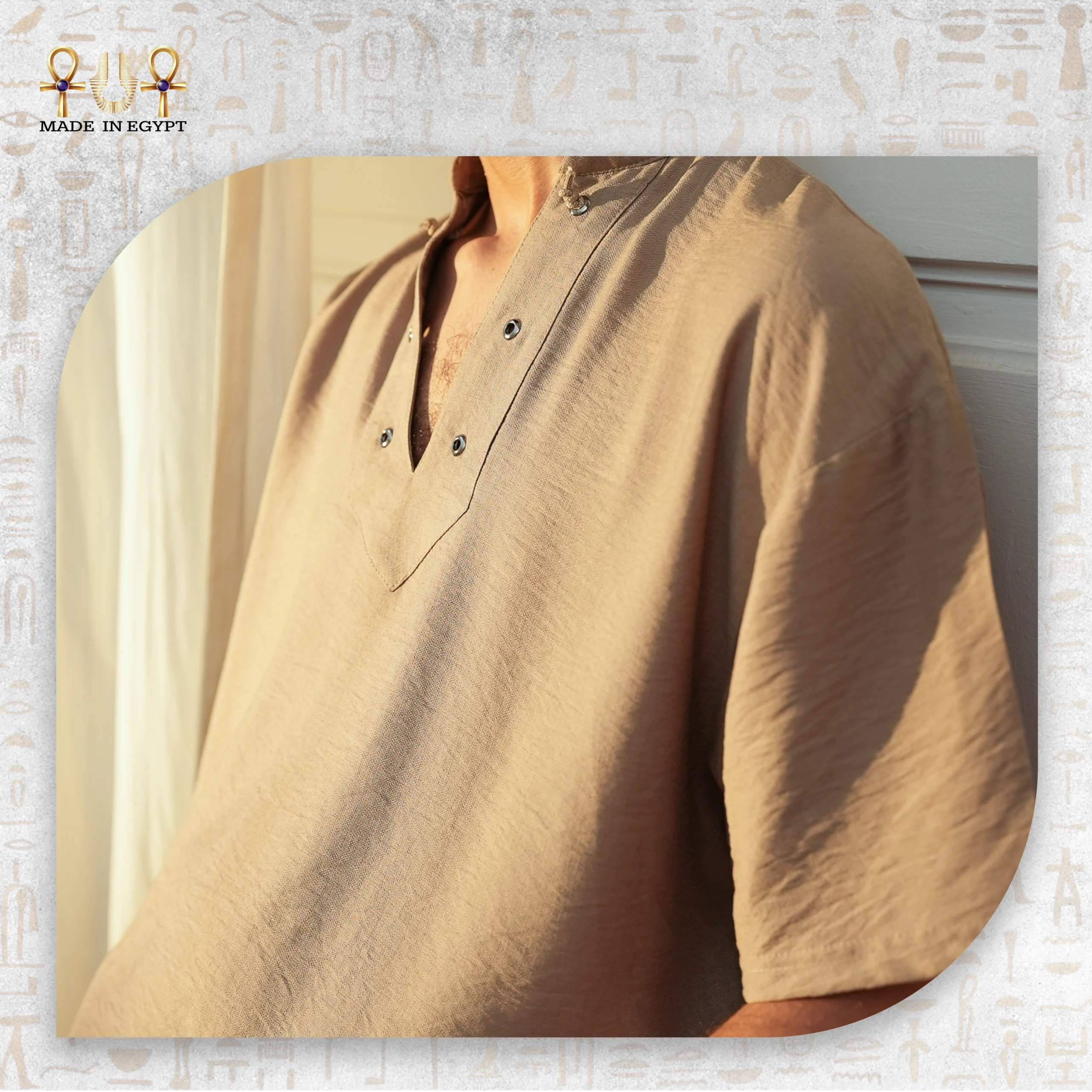 DESERT BREEZE LINEN TEE FOR MAN@9A