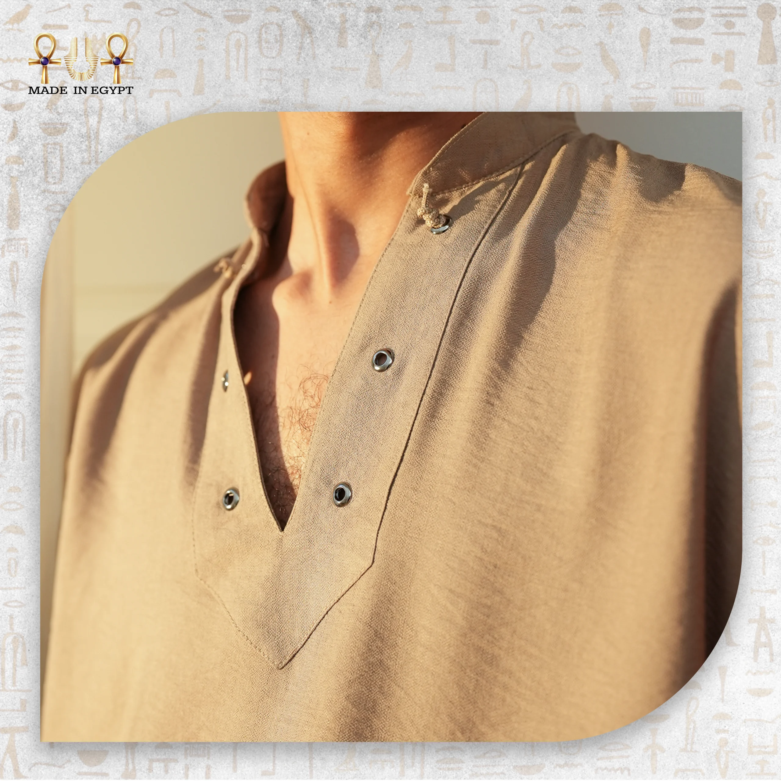 DESERT BREEZE LINEN TEE FOR MAN@9B