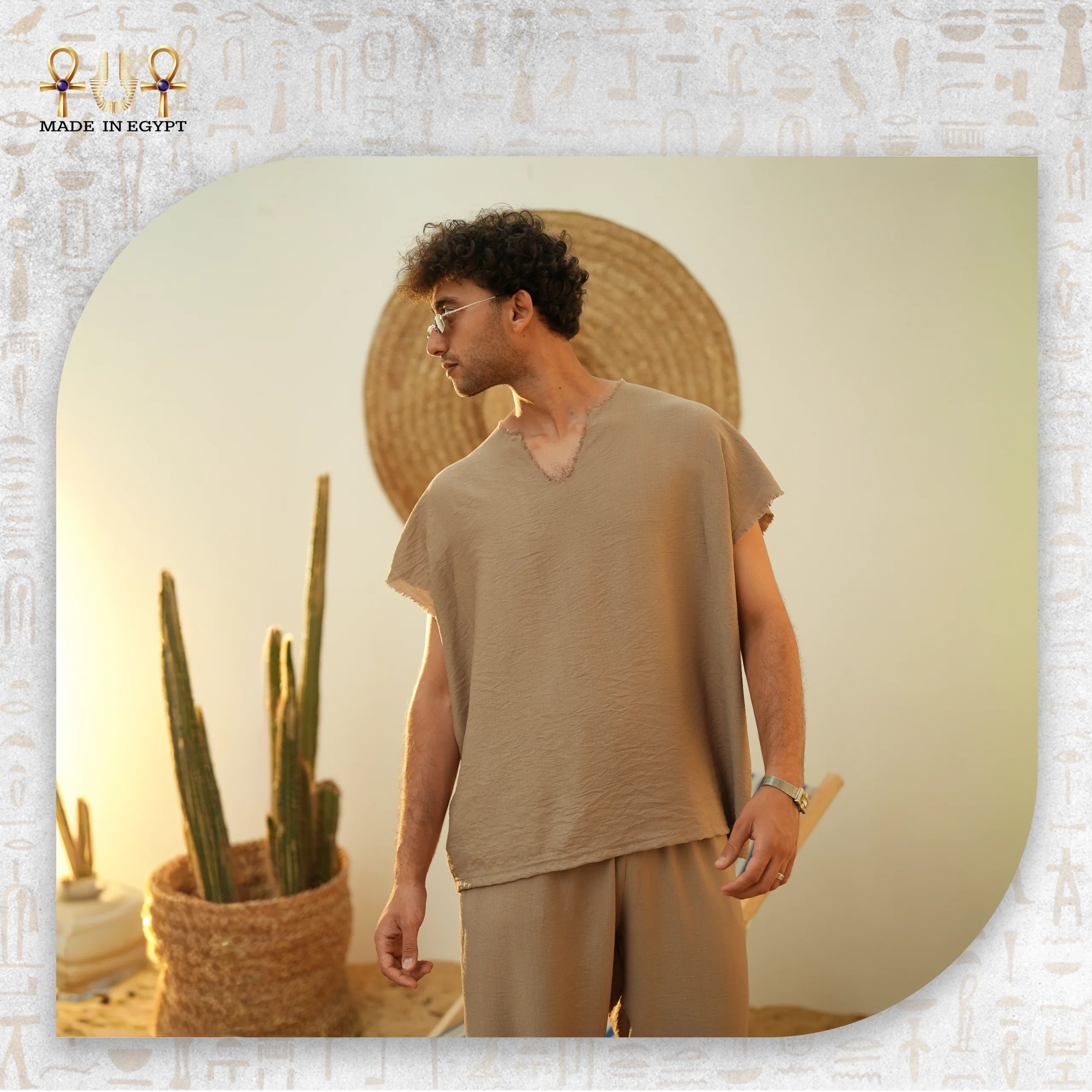DESERT BREEZE LINEN UNISEX SET@3E