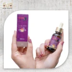 Flax Seed Essential Oil, 30ml, bottle held with packaging box visible.