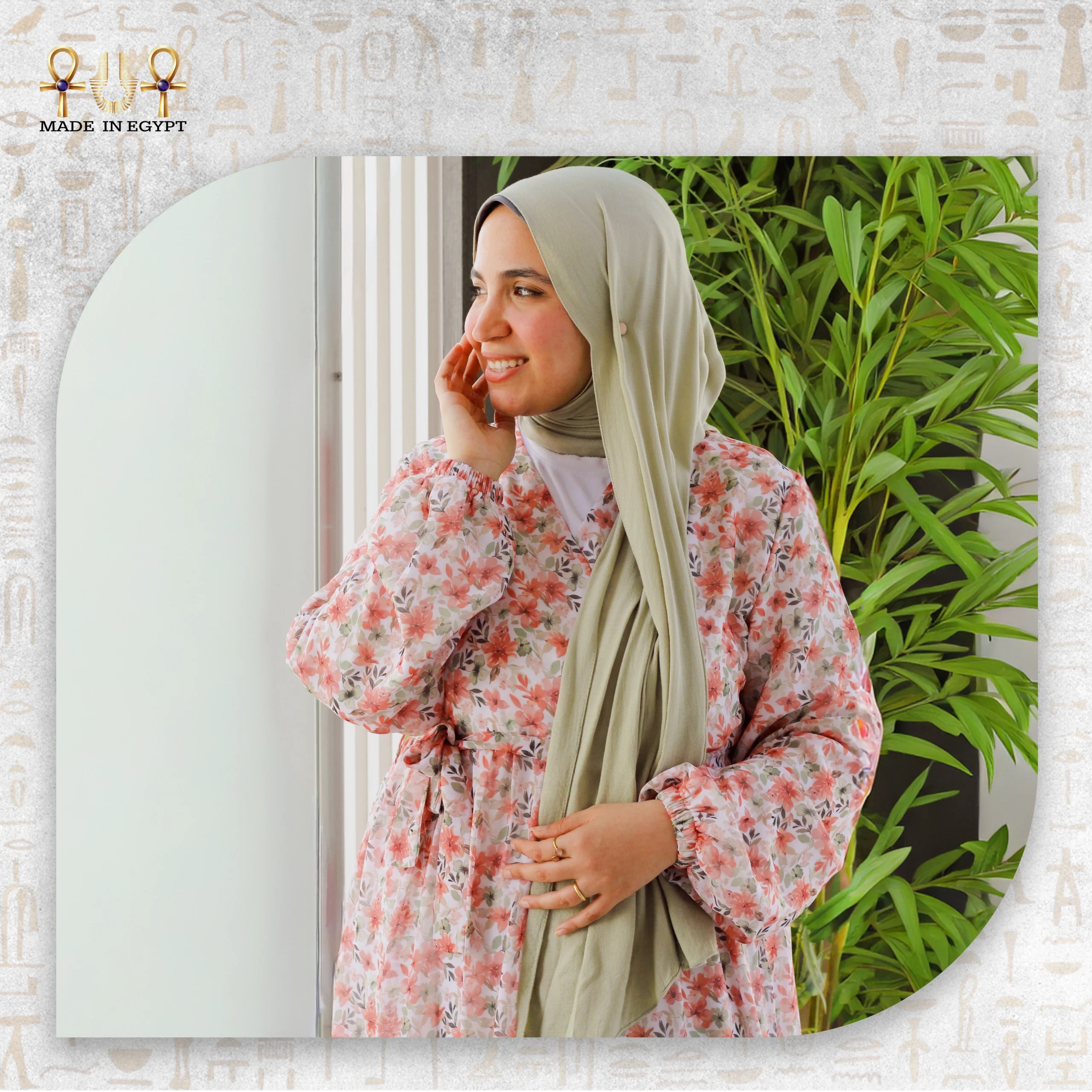 Floral Chiffon Dress@1C