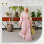 فستان شيفون زهري